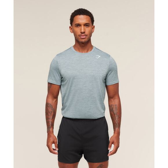 Gymshark Smoke Blue Denim Grey Arrival Regular Fit T-Shirt Men's Size XL - Picture 1 of 7